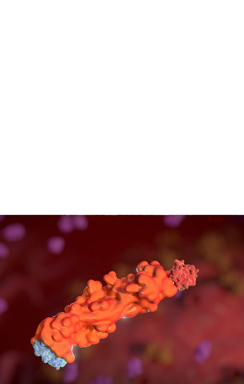 A red cell model illustrates Astellas’ focus on targeting harmful proteins to transform the treatment of ‘undruggable’ diseases.