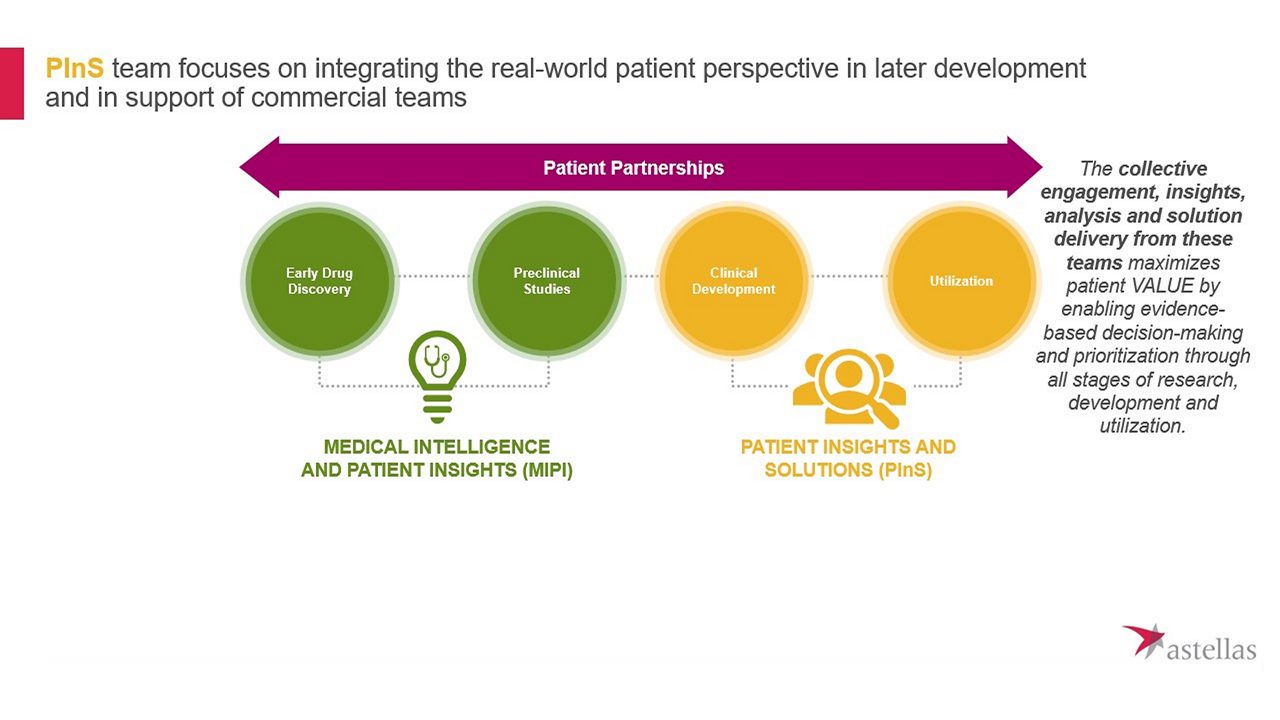 Pins team focuses on integrating the real-world patient perspective in later development and in support of commercial teams