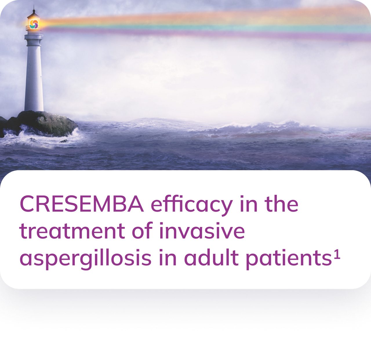 CRESEMBA efficacy in the treatment of invasive aspergillosis in adult patients1