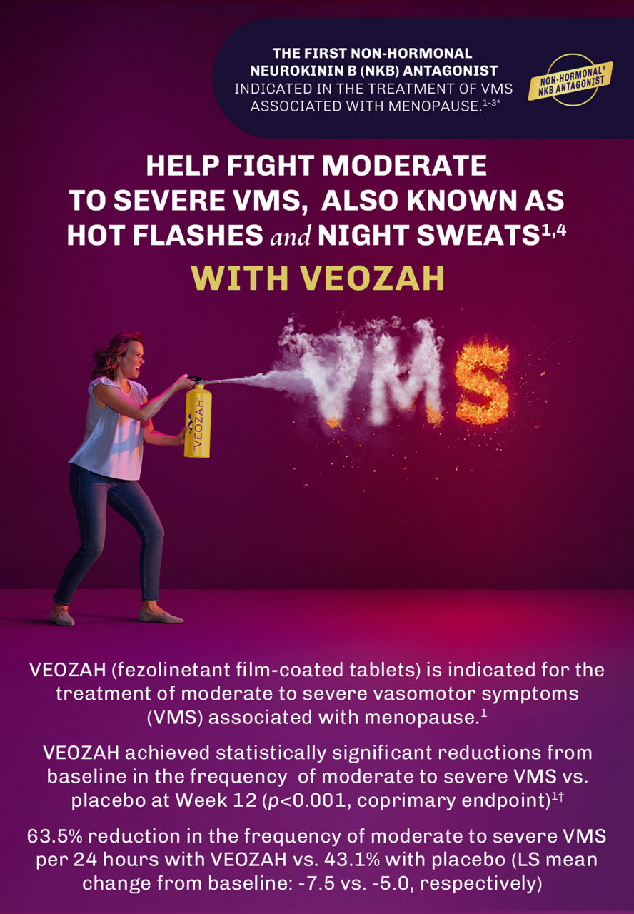Woman on the beach with wind in her face. Refine how you treat menopausal VMS