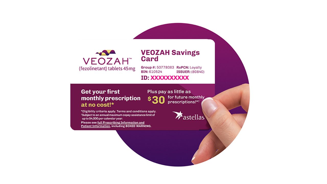  VEOZAH savings card