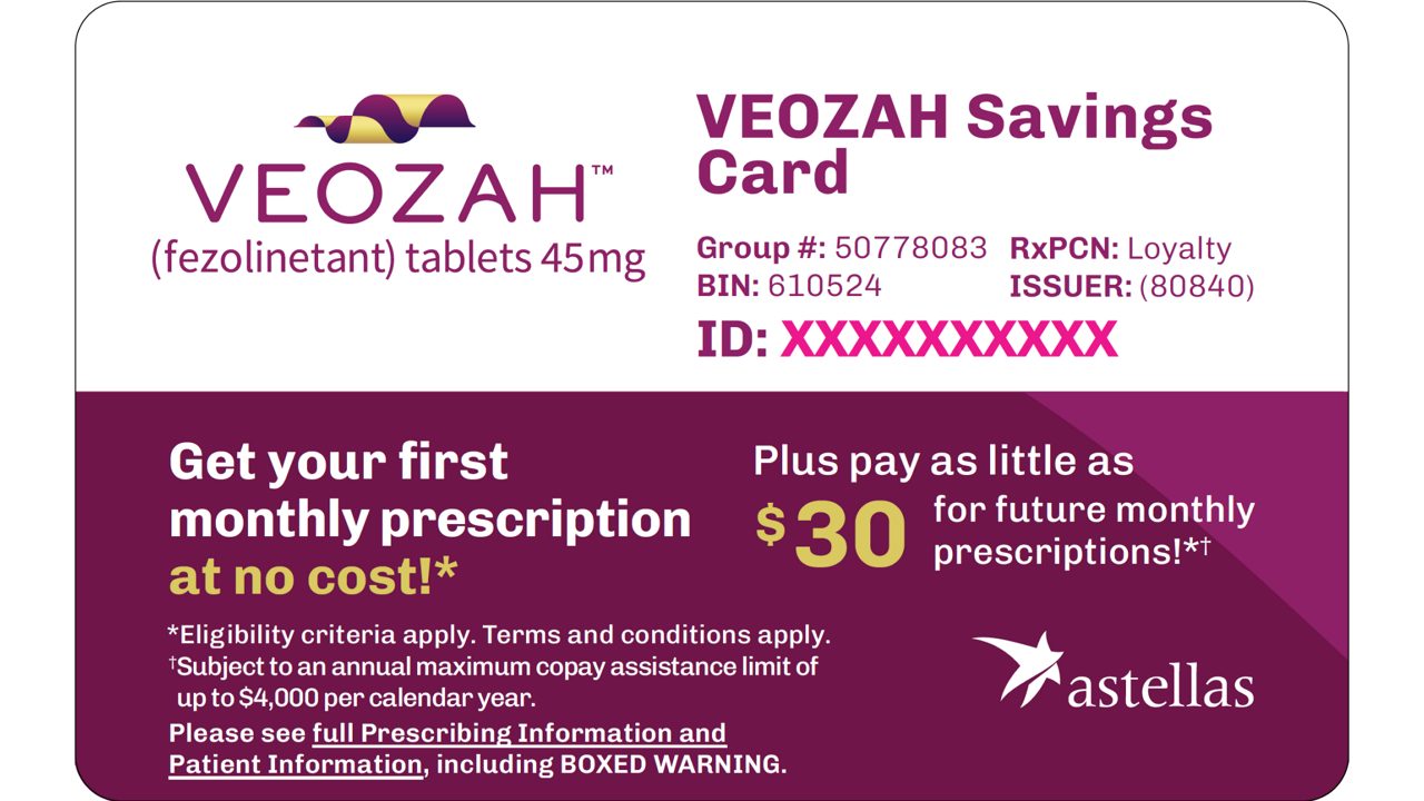 VEOZAH™ Savings Card
