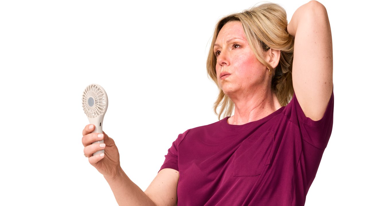 woman experiencing VMS