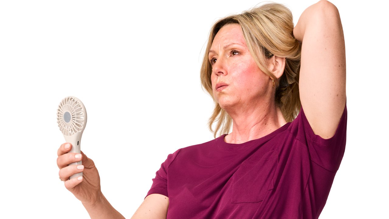 woman experiencing VMS