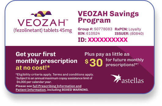 VEOZAH Savings Program