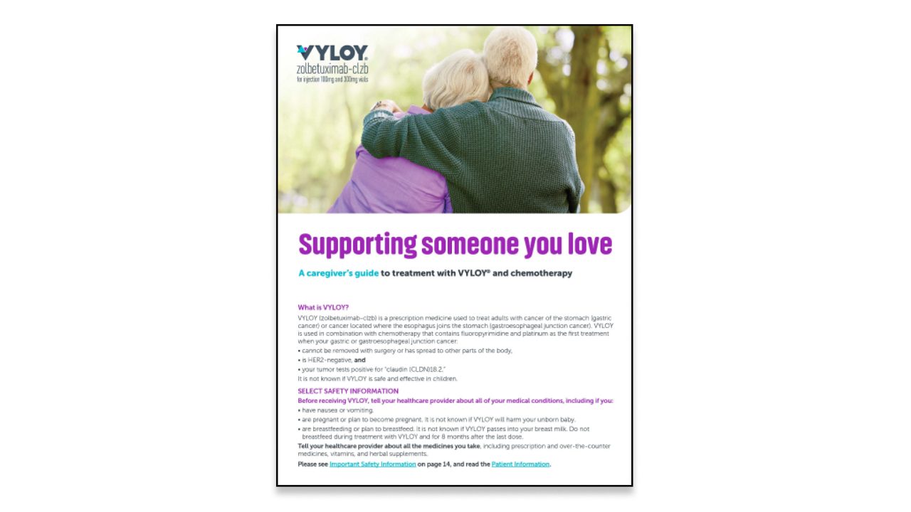 Vyloy caregiver brochure