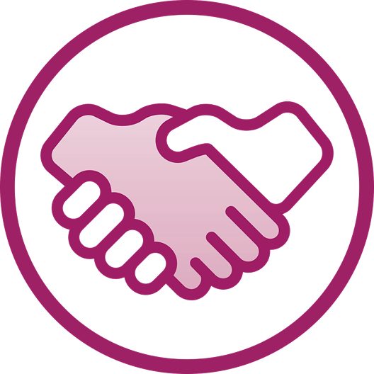 Holding hands icon.