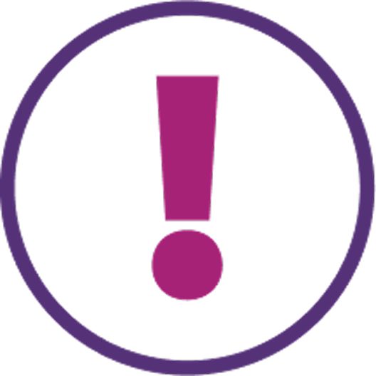Exclamation point icon.