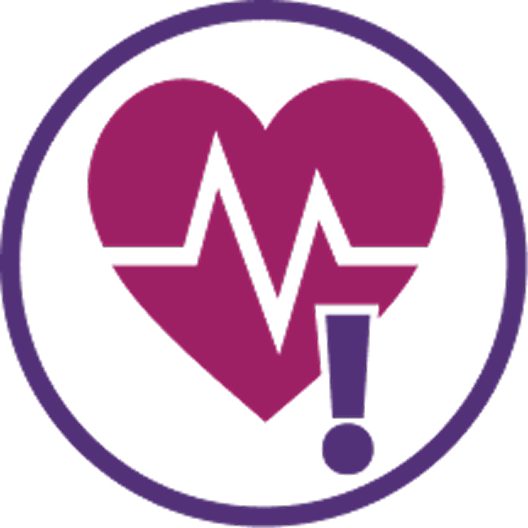 Electrical activity in heart icon.