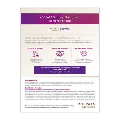 XOSPATA® Support Solutions℠ Booklet.