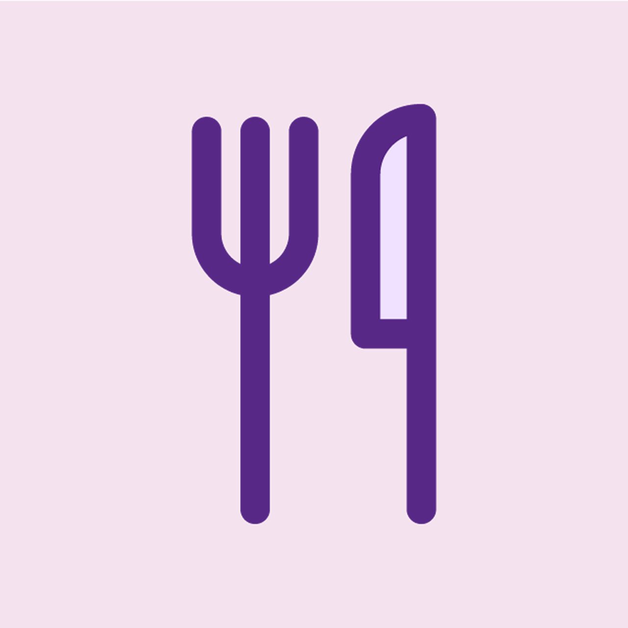 Eating utensils icon.