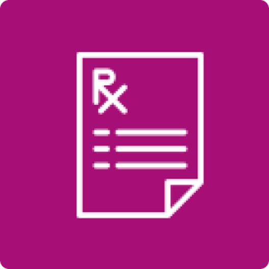 Prescription pad icon.